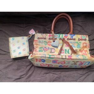 Dooney & Bourke Multicolor Handbag and Wallet Set